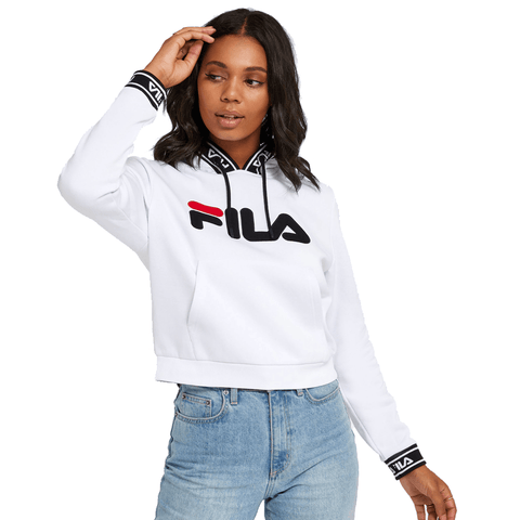 fila logo white hoodie