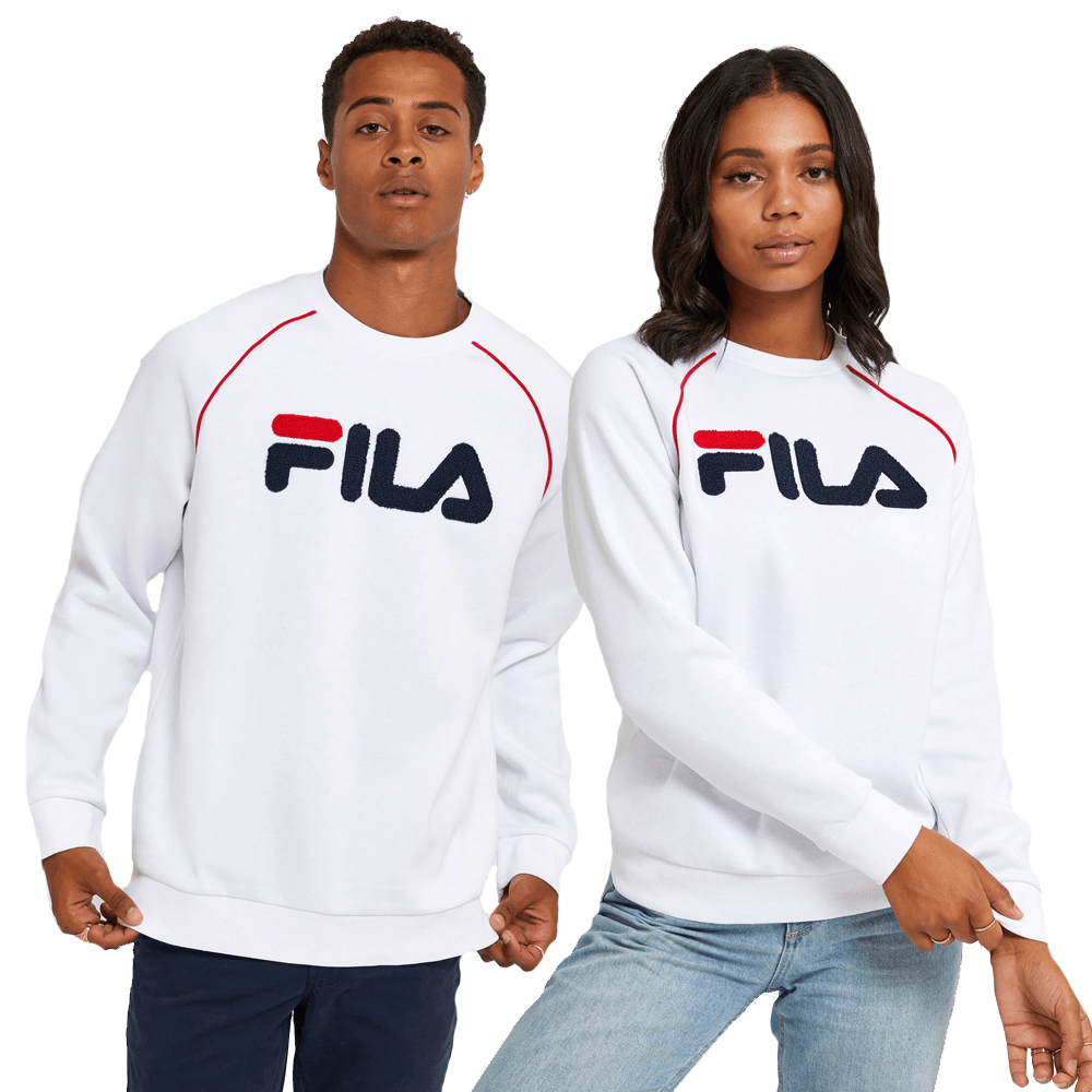 fila piping logo crew sweatshirt