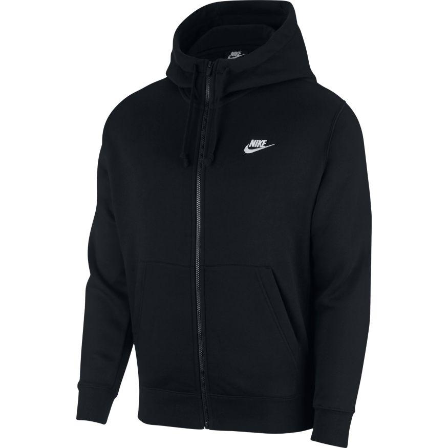 NIKE WOMEN'S SPORTSWEAR CLUB FLEECE GREY FULL-ZIP HOODED JACKET