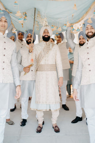 A fusion of tradition and trend: Indian groom outfit inspirations - Groomsmen wear