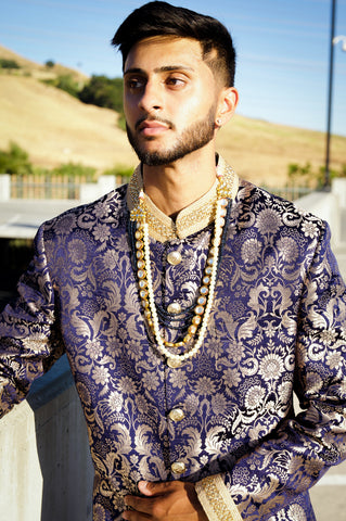 In the spotlight: Groom's style that steals the show - Printed Sherwani