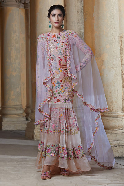 layered gown by Rahul Mishra