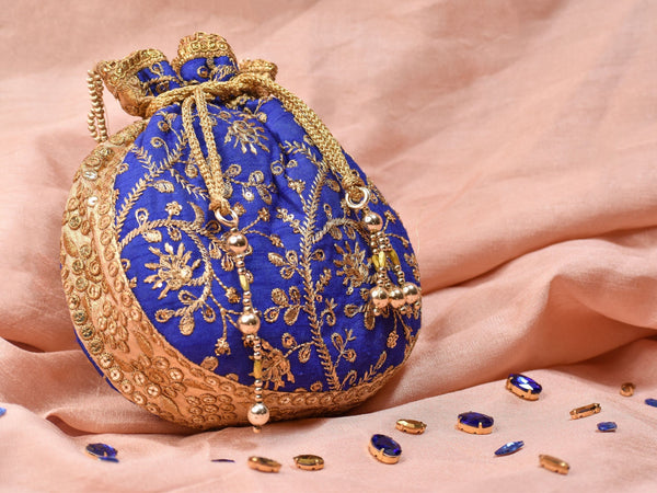 Blue Potli Handbag