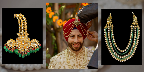 Regal Elegance: Adorn Your Indian Groom Outfit with Our Ornate Kalgi Accessories