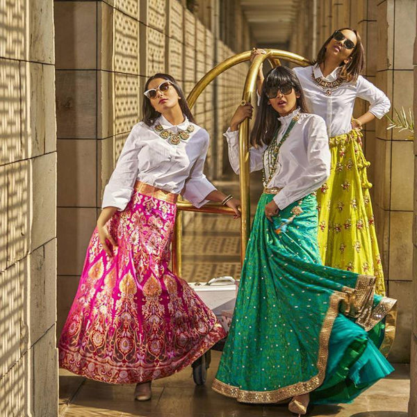 Designer fusion lehenga choli | Dress indian style, Designer dresses indian,  Party wear indian dresses
