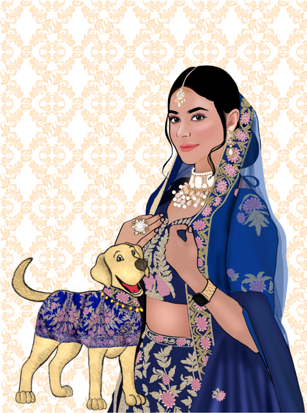 Customizable pet sherwani to match your lehenga