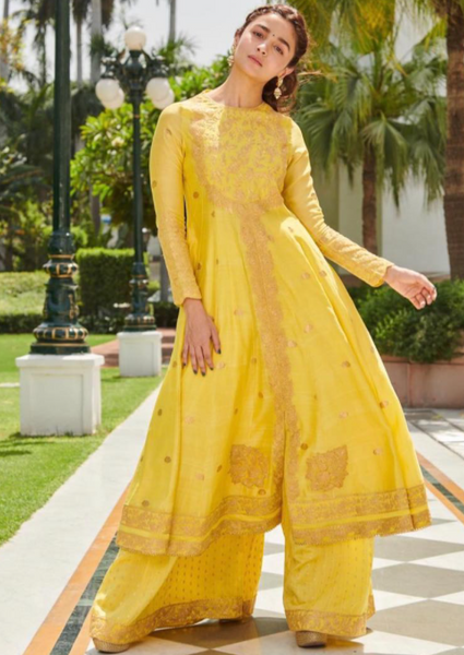 yellow palazzo suit by Manish Malhotra