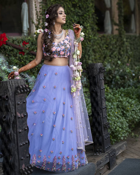 No border lehenga for short girls