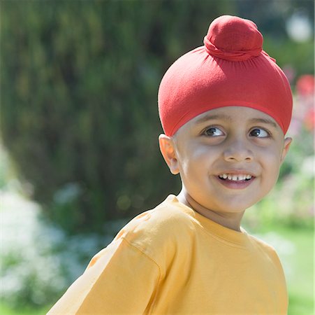 Sikh boy wearing a Patka - ways to style a pagri