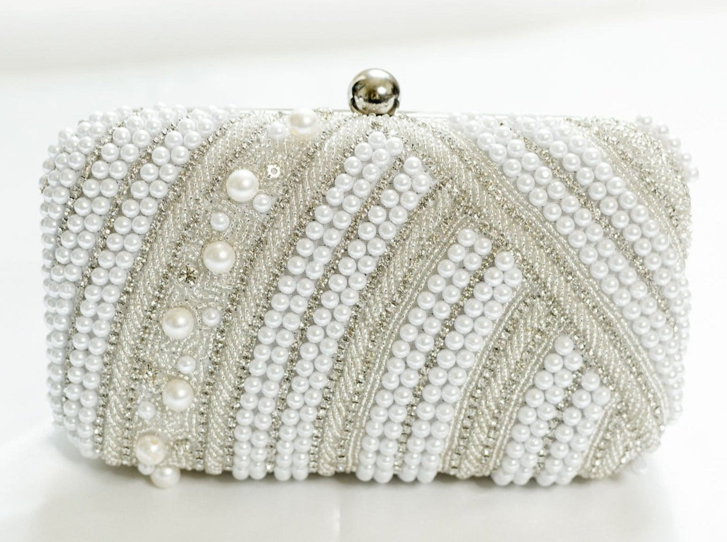 Buy UBORSEWomen Pearl Clutch Bag Noble Crystal Beaded Evening Bag Wedding  Clutch with Pearl Chain Online at desertcartINDIA