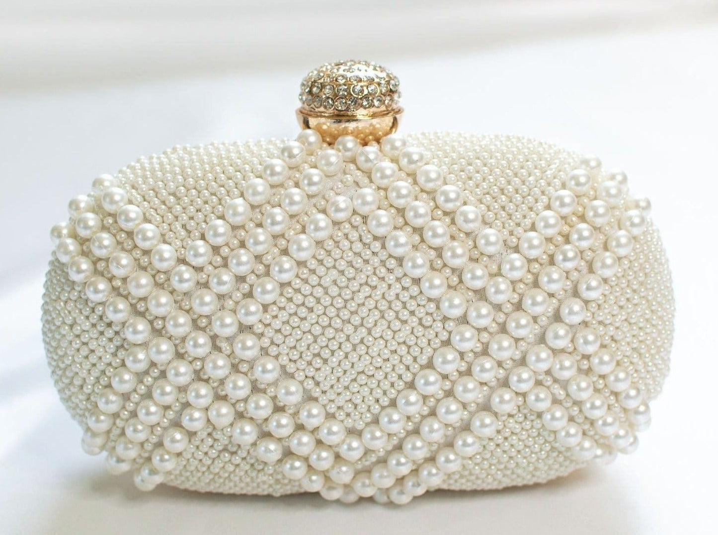 Mint Clutch Bag - Women's pearl & zardozi evening bag for weddings