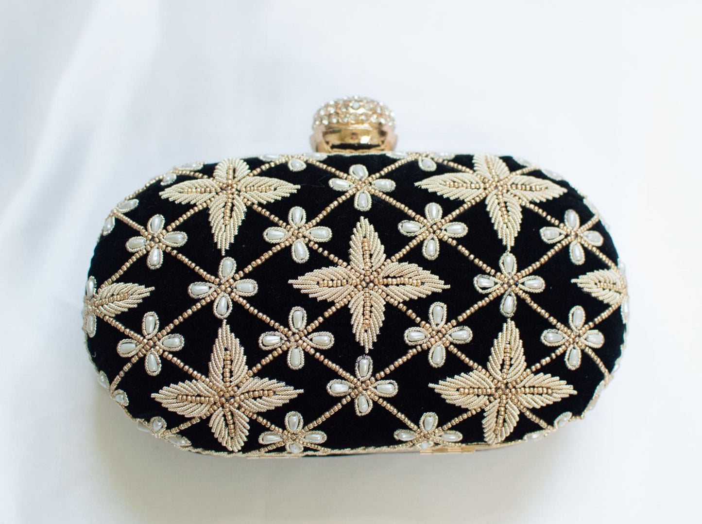 Buy UBORSEWomen Pearl Clutch Bag Noble Crystal Beaded Evening Bag Wedding  Clutch with Pearl Chain Online at desertcartINDIA