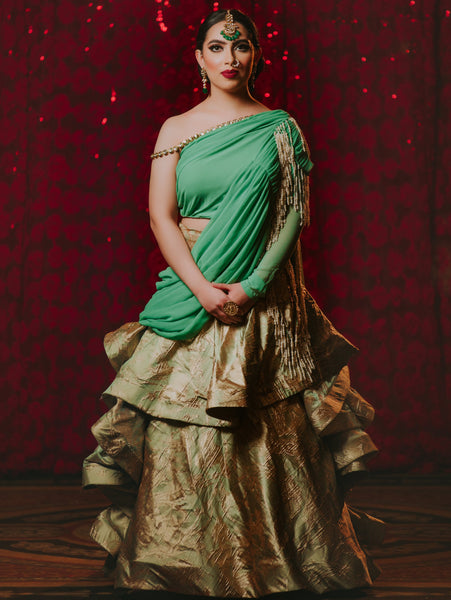 Saree Lehenga for Bride