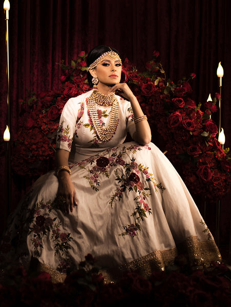 Floral bridal lehenga