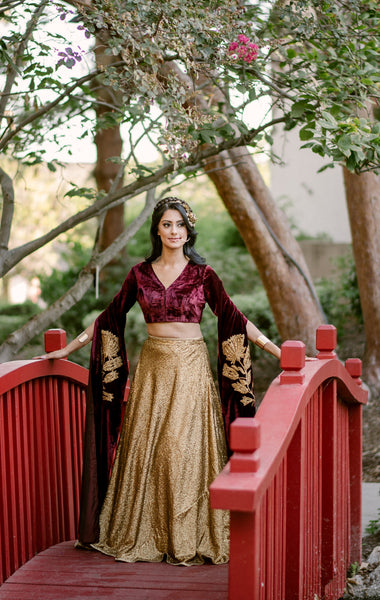 Cape Blouse for Indian wedding guest dress ideas