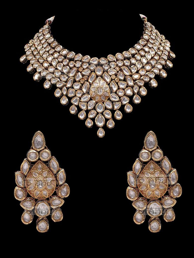 Indian Bridal Jewelry: Kundan Statement Polki Jadau Bridal Set – B Anu ...