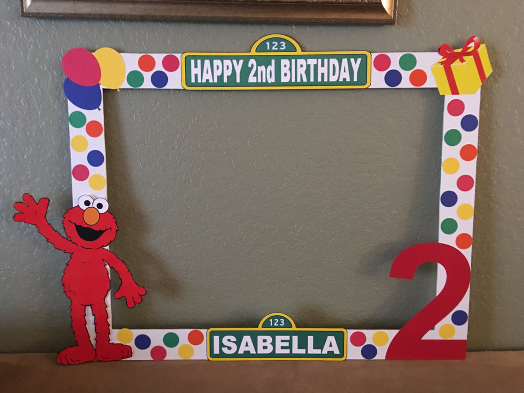 Sesame Street Photo Booth Prop Frame - wooden, Sesame Street party dec ...