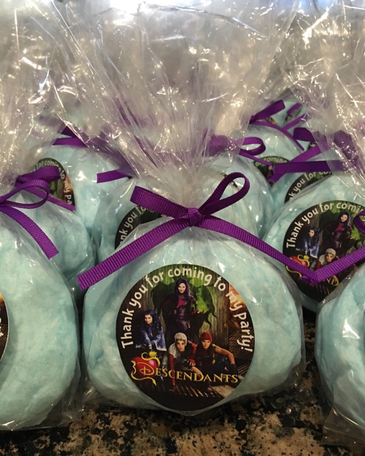 Descendants Cotton candy Favors, (12), party favors