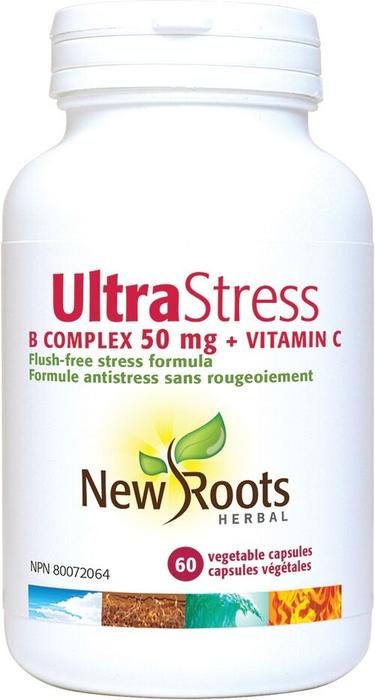 Ultra stress complexe 50 mg plus vitamine C - New Roots Herbal