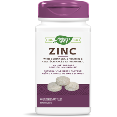 Zinc 60 pastilles - Nature's Way