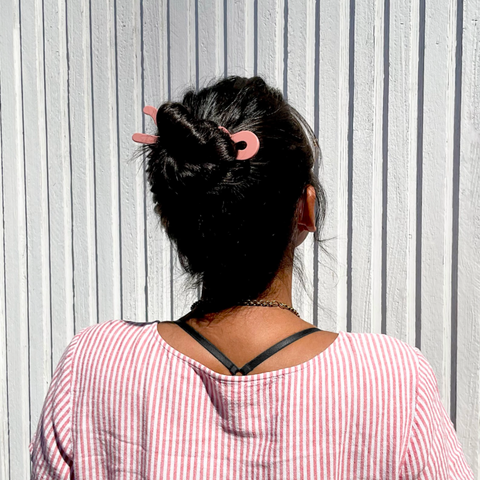 giant bobby pin casual updo
