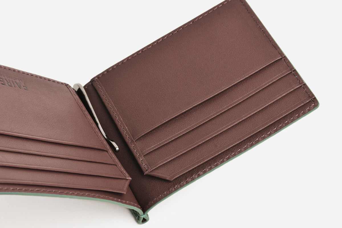 Slim Leather Wallet - Neo Bifold Wallet with Money Clip, Faire Collective