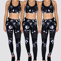 2018 New Fashion Women Two Piece Set Floral Printed Sports Running Suit Strap Vest Tank Crop Top+ Slim Fit Long Yoga Pants Leggings Yoga Suit Set