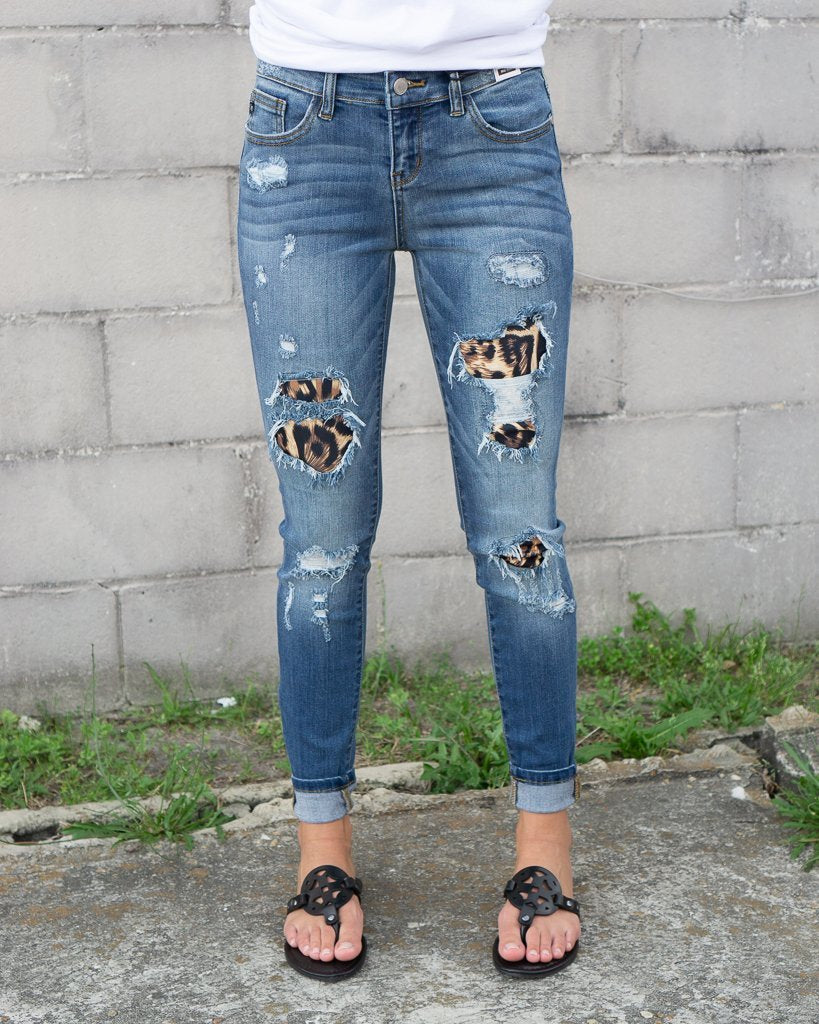 judy blue jeans leopard