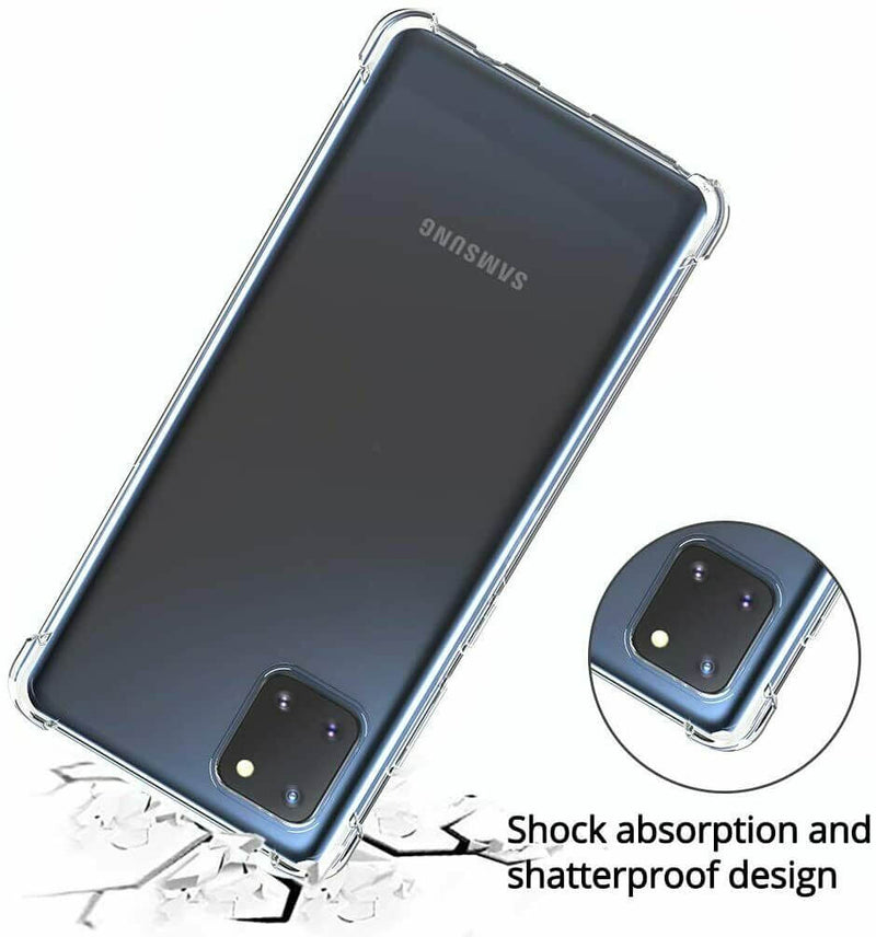 Galaxy Note 10 Lite Case Cover Clear ShockProof Soft TPU Silicone