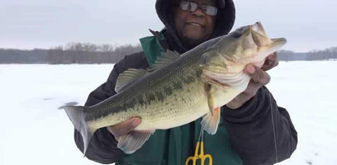 ice fishing bass