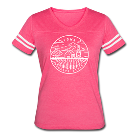 Louisiana Women's Vintage Sport T-Shirt - State Design Women's Louisia