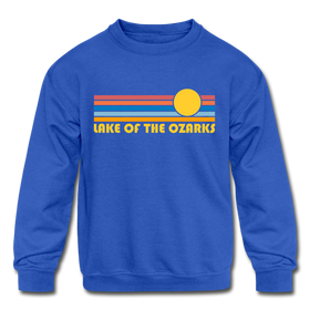 Lake of the Ozarks Missouri Youth Sweatshirt Retro Sunrise