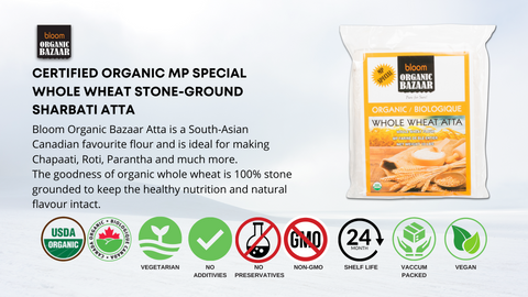Bloom MP Special Organic Whole Wheat Atta
