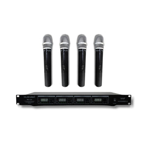 4 Channel Professional VHF Handheld Wireless Microphone System MU-V4-HH - MUSYSIC