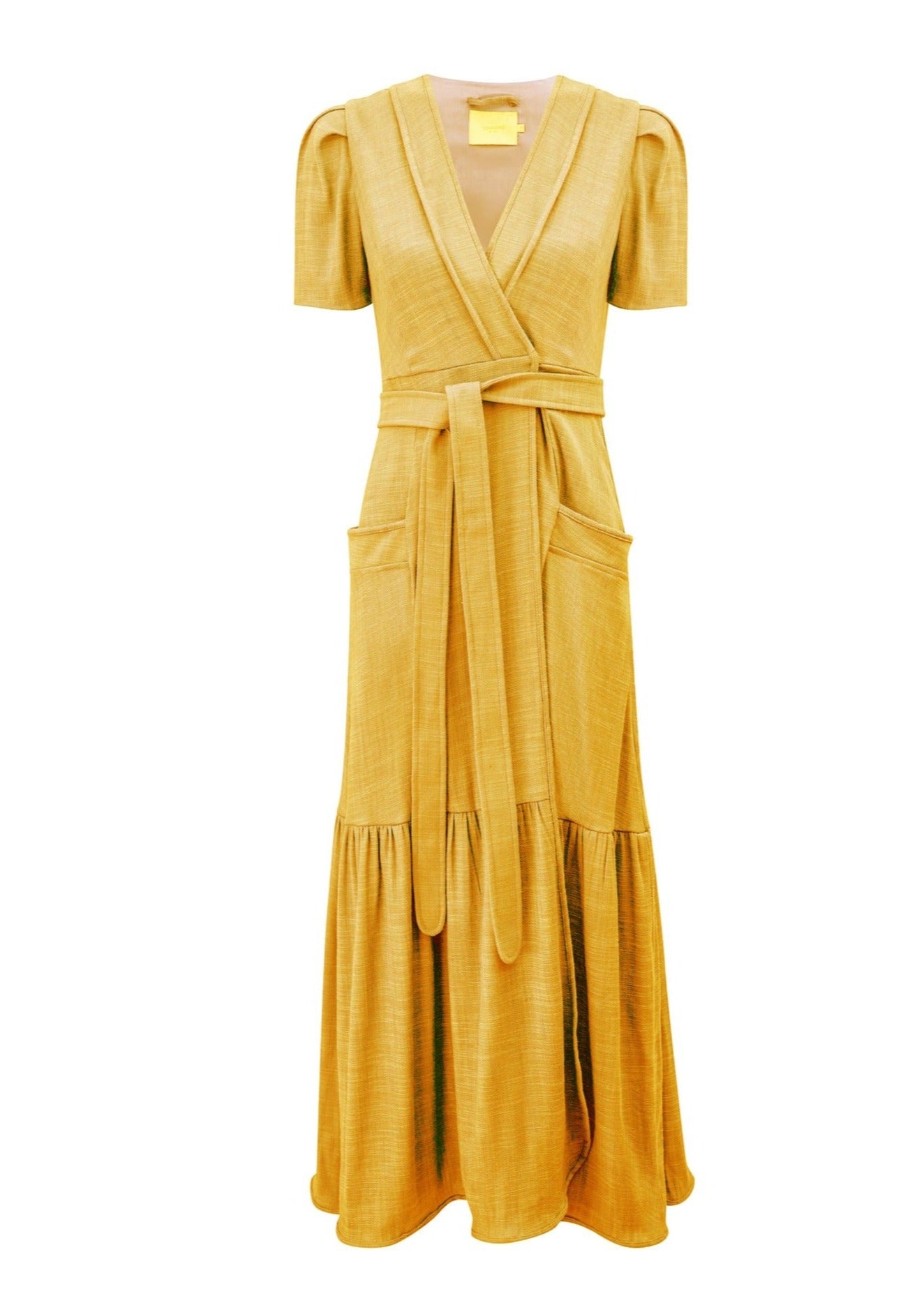 CR21 DRESS RENATA MUSTARD