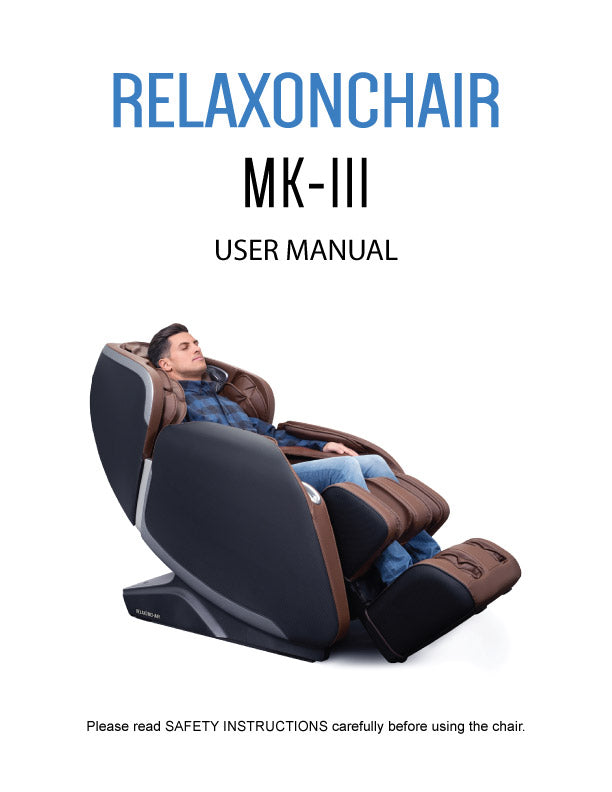 Massage Chair, Relaxonchair MK-III Full Body Massage Chair User Manual