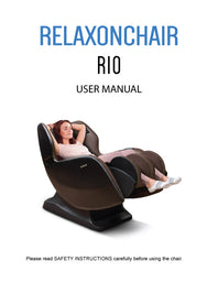 Massage Chair, Relaxonchair RIO Massage Recliner Chair User Manual