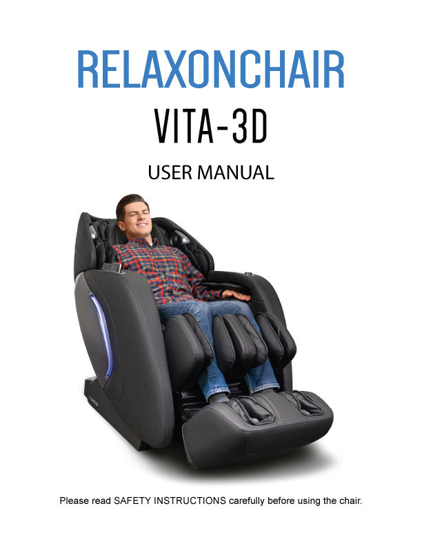 Massage Chair, Relaxonchair Vita-3D Full Body Massage Chair User Manual