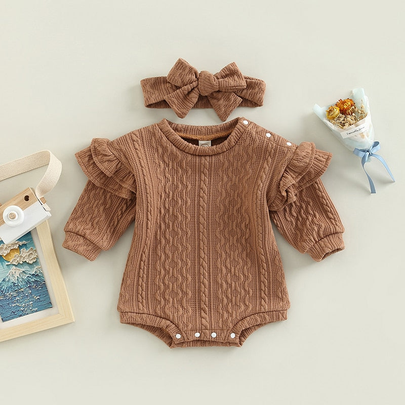Loli Knitted Romper Brown