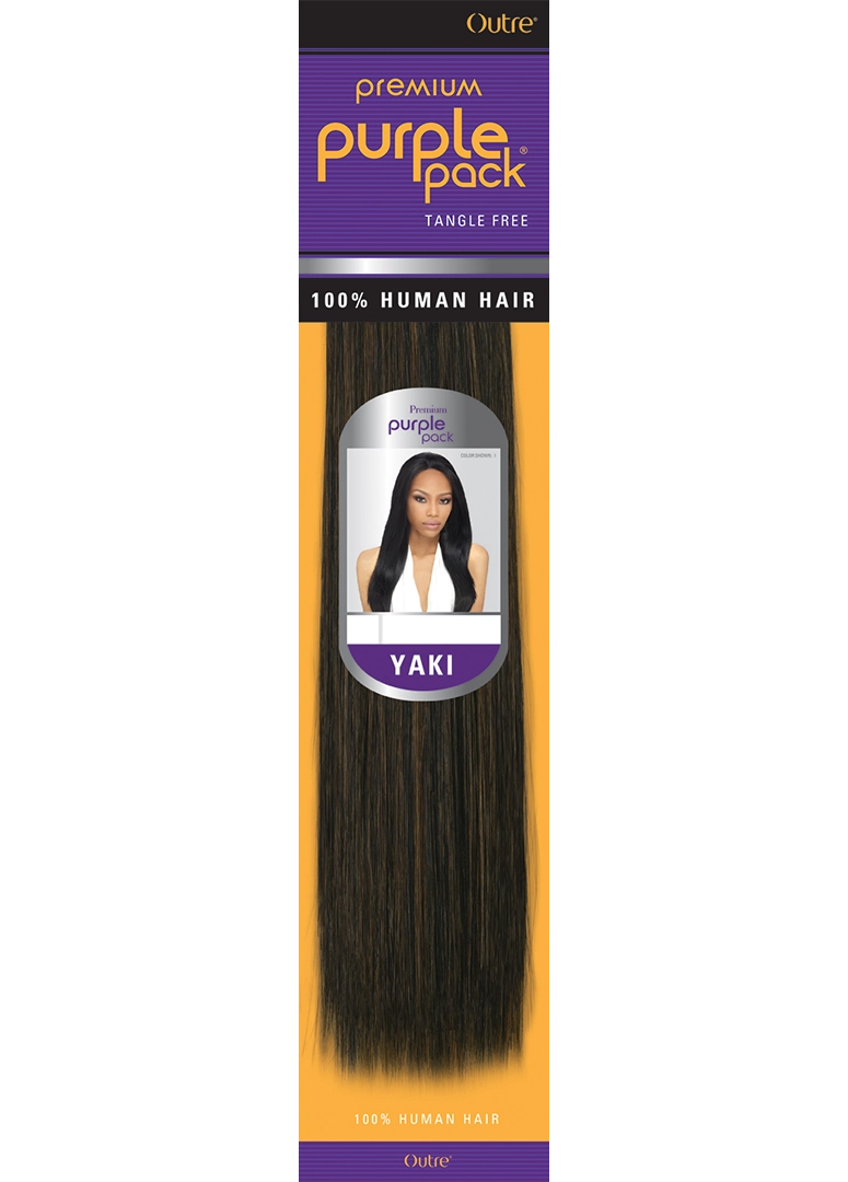 Outre Premium Purple Pack Yaki 100% Human Hair 8"