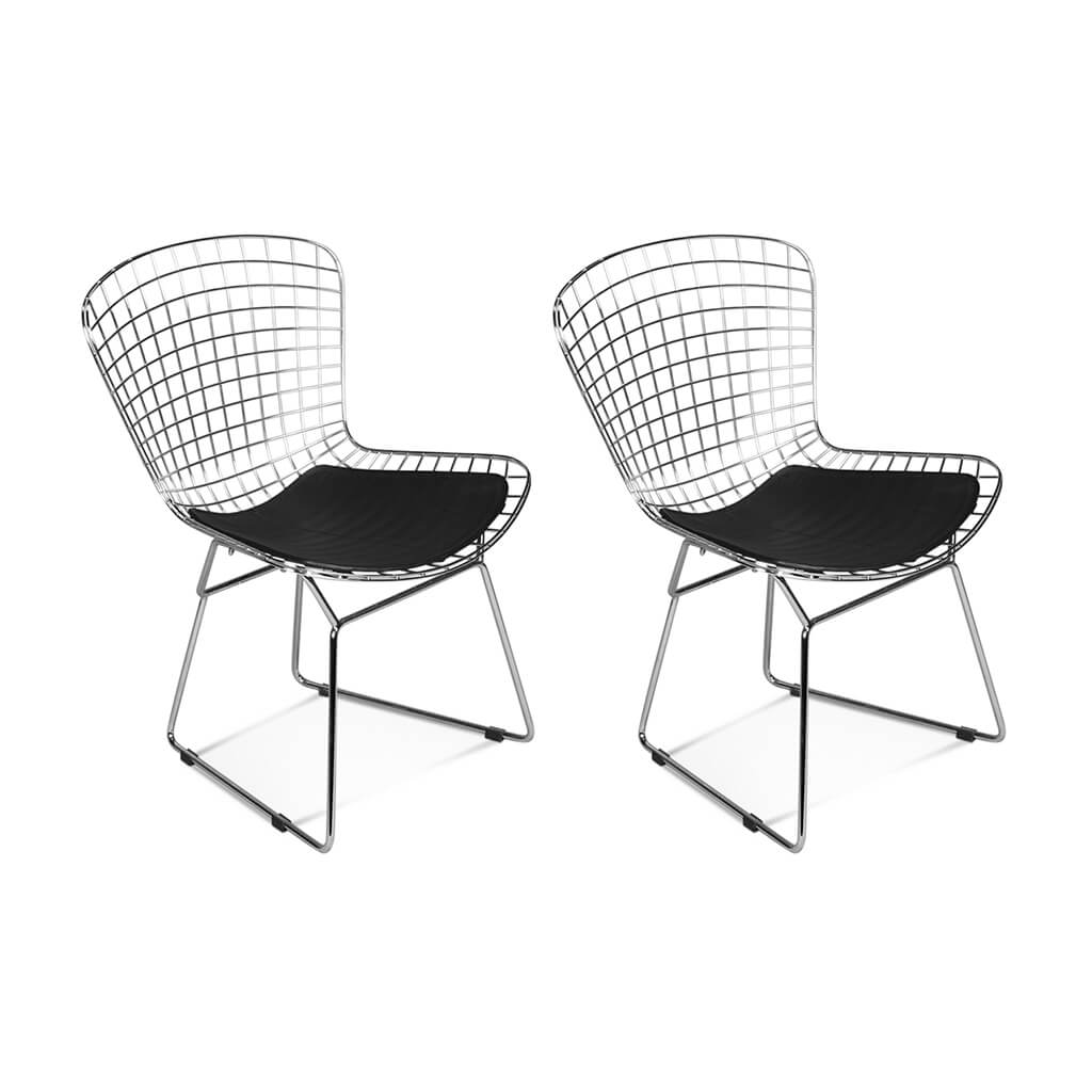 set of two bertoia side chairs