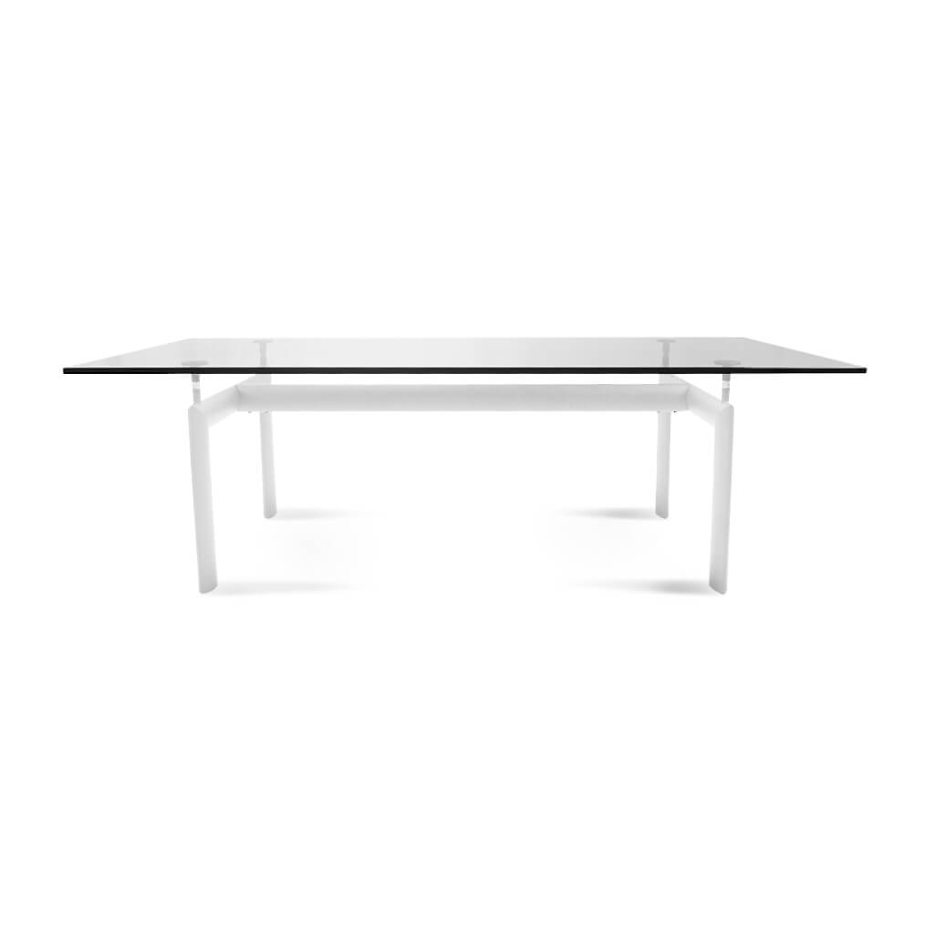 Le Corbusier LC6 Dining Table 6ft Long White Powder Coated