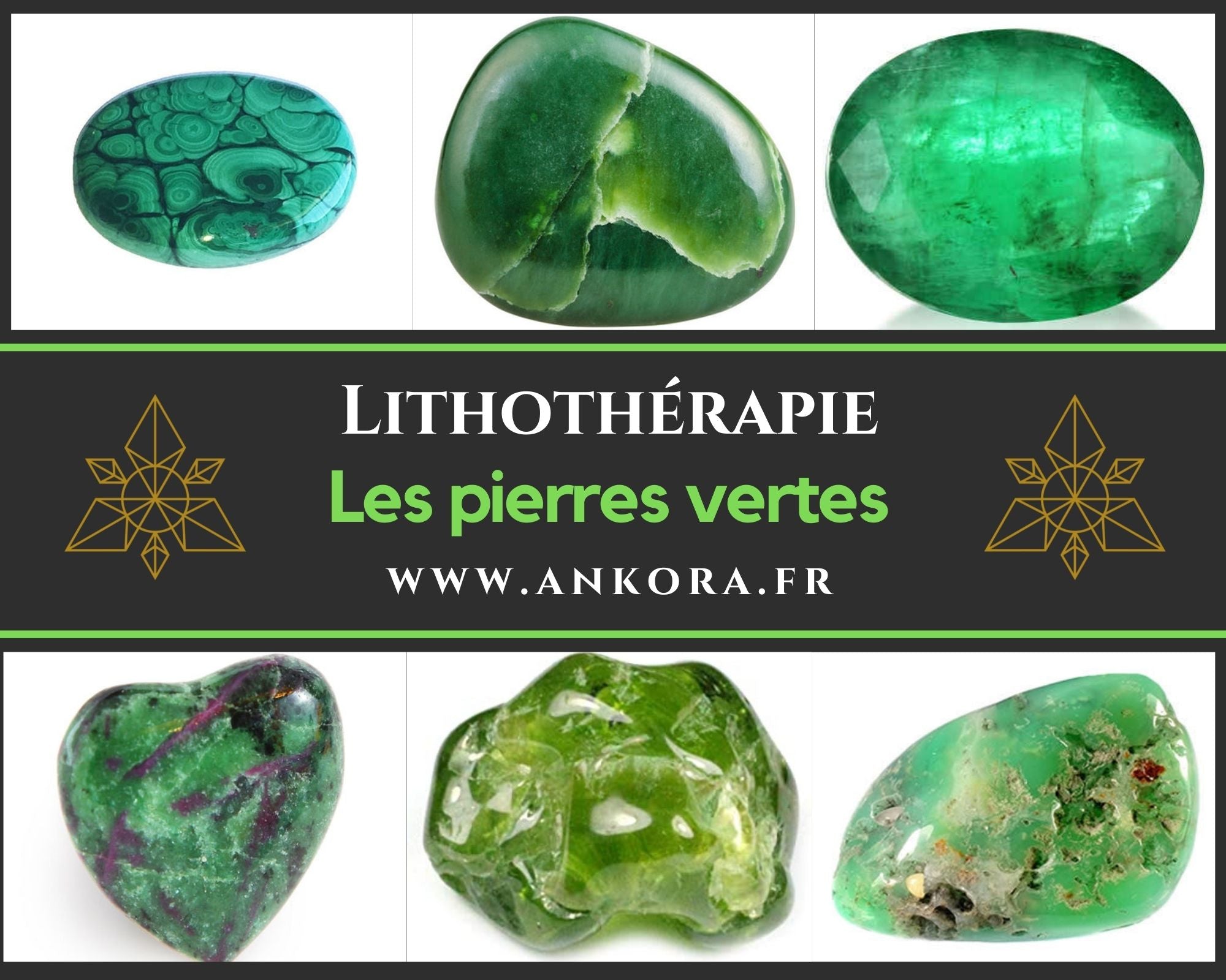 Pierres vertes - lithothérapie : liste complète Naturales FR Les p