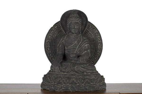 Indian Buddha Statue - Antique Gandhara Style Bronze Protection Buddha – HD  Asian Art