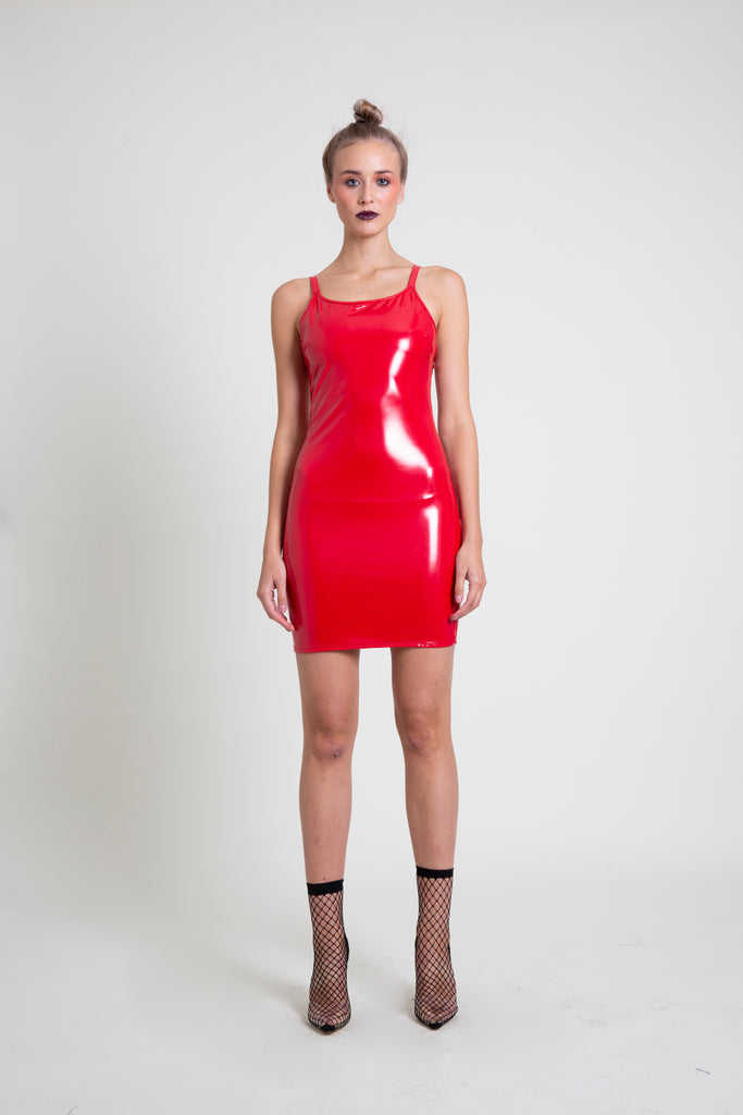 The Red PVC Mini Dress – L.A. Roxx