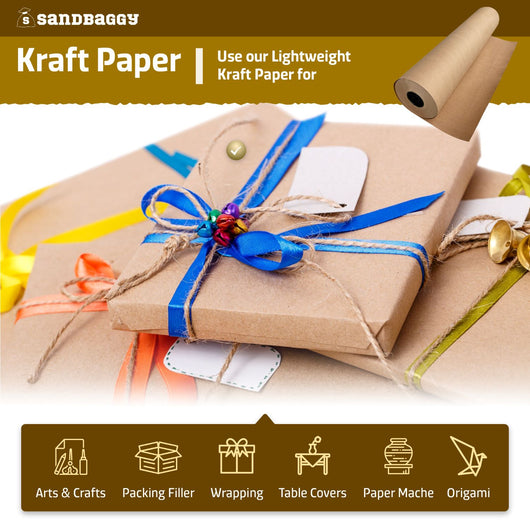 30m Kraft Wrapping Paper Roll Smooth Brown Recycled Paper For Kids Art  Bouquet Gift Diy Wrapping Parcel Packing Craft Poster - Kraft Paper -  AliExpress