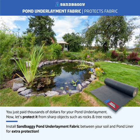 pond underlayment protects pond liner