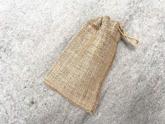 4 x 6 Small Burlap Bags With Drawstring - 100% Natural Jute