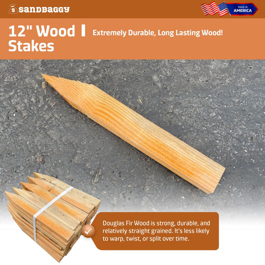 48 Wooden Grading Stakes - Survey Stakes, Concrete Forms – Sandbaggy