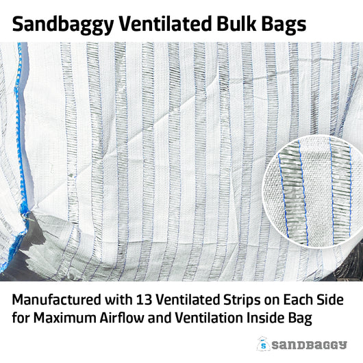 FIBC Heavy Duty Bulk Bags - 3000 lb Capacity - 35 x 35 x 50 – Sandbaggy